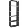 SONGMICS LSN15H Étagère de Rangement pour Salle de Bains 5 kg Noir 50 x 180 x 30 cm