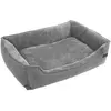 Feandrea Panier Pour Chien En Tissu Peluche, Gris