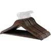 SONGMICS Cintres en bois antiglisse, Brun foncé / 20