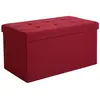 SONGMICS Coffre de rangement pliable, Rouge