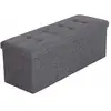 SONGMICS Calicosy - Coffre de rangement capitonné - L110 cm - Gris foncé TU