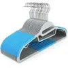 SONGMICS Cintres en plastique antidérapant, Bleu / 20