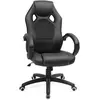 SONGMICS Fauteuil de bureau réglable comfortable, Noir