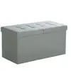 SONGMICS Coffre rangement 80L gris chiné