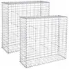 Gabions à Pierres - SONGMICS - Lot de 2 - 100 x 90 x 30 cm - Mailles 5...