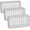 3 Gabions de pierre - SONGMICS - GGB353 - 100x50x30cm - Acier galvanis...