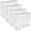 Lot de 4 Gabions pierre - SONGMICS - GGB483 - Dimensions de mailles 10...