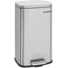 SONGMICS Poubelle de cuisine 30L avec pédale, Gris Métallisé