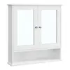 VASAGLE Armoire murale hauteur réglable, Blanc / 56 x 13 x 58 cm (L x l x H)