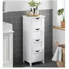 VASAGLE Calicosy - Chiffonnier de rangement 4 tiroirs blanc - L30 x H82 cm - Blanc TU