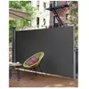 SONGMICS Store latéral rétractable, Gris Anthracite / 2 x 3,5 m / Aluminium