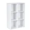 VASAGLE Meuble de Rangement Bibliothèque Etagère de 6 Casiers Charge Blanche LBC203D