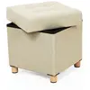 SONGMICS Banc de rangement rembourré plibale, Beige