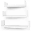 SONGMICS CALICOSY - Lot de 3 Étagères Murales modernes - Blanc brillant
