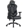 SONGMICS Chaise gamer, fauteuil de bureau, chaise pour ordinateur hauteur réglable, noir-gris