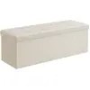 SONGMICS Banc de rangement pliable, Beige