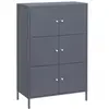 SONGMICS Placard métal gris