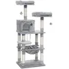 FEANDREA Griffoir pour chat Multiple I 143 cm gris clair