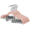 SONGMICS Cintres antiglisses avec pinces, Rose / 12