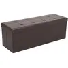 SONGMICS Banc de rangement 120L brun