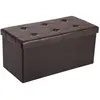SONGMICS Coffre de rangement pliable, Marron