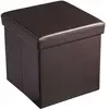 SONGMICS Coffre de rangement lisse 40L brun
