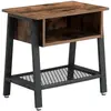VASAGLE Table de chevet casier industriel