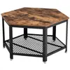 VASAGLE Table basse hexagonale industriel