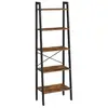 Vasagle Calicosy - Etagère 5 Niveaux Style Industriel - H172 cm - Bois foncé TU