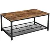 VASAGLE Banc à chaussures 80 x 30 x 44.5 cm métal Marron Rustique et Noir