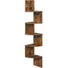 VASAGLE Étagère en forme zigzag effet bois marron rustique