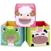 SONGMICS Boîte de rangement pliable, Vert et Rose