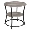 VASAGLE Table d'appoint ronde industriel, Grège