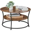 VASAGLE Table basse buffet bas 2 niveaux