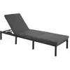 ’merkloos’ Bain de soleil avec matelas, Noir