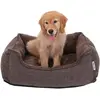 Feandrea Lit Pour Chien En Tissu Peluche, Marron