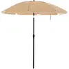 SONGMICS Parasol de jardin protection solaire, Taupe / Ø 2 m