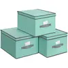 SONGMICS 3 Boîtes de rangement pliable, Vert