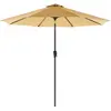 SONGMICS Parasol de jardin avec manivelle, Taupe / Ø 3 m
