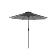 SONGMICS Parasol de jardin avec manivelle, Gris / Ø 3 m