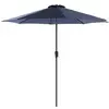 SONGMICS Parasol de jardin avec manivelle, Bleu Marine / Ø 3 m