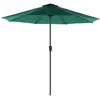 Parasol de jardin avec manivelle, Vert Foncé / Ø 3 m