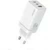 Chargeur Priza 2x Type-C PD65W 2x Type-C PD65W, USB-A 3A - Usams (US-CC180) - Blanc