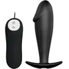 Pretty Love Anal Plug en silicone Forme de pénis et 12 modes de vibration Noir 1ud
