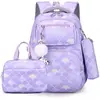 Cartable Fille Primaire 4 Pièces, Grand Sac a Dos College Fille Sacs S...