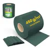 VOUNOT Brise vue occultant PVC 450g/m2 19cm x 70m Vert