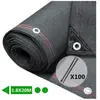 VOUNOT Brise vue occultant en HDPE 230g/m² 1.8x20m avec attaches de fixation anthracite
