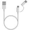 Câble Xiaomi USB vers Micro USB avec adaptateur USB-C 1m Blanc