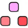 Filtres de plongée Telesin pour GoPro 9/10/11/12, rouge/rose/magenta