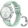 Montre connectée Colmi L28 (argent-vert + bracelet en acier argenté)